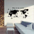 Mapa del mundo de vinilo removible sitio de la pared de la pared pegatina Decal Mural Home Decor